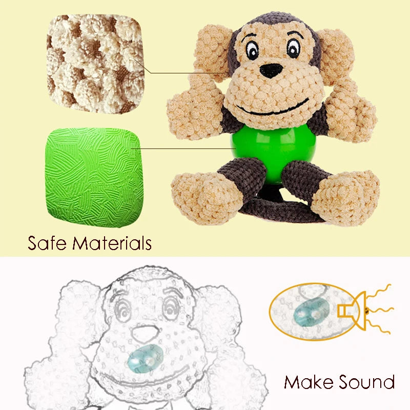 HOOPET Dog Toys for Dogs Puppy Toy for Large Dogs Plush Squeak Interactive Dog Ball Supply