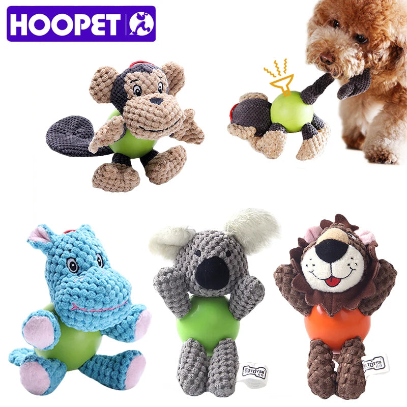 HOOPET Dog Toys for Dogs Puppy Toy for Large Dogs Plush Squeak Interactive Dog Ball Supply