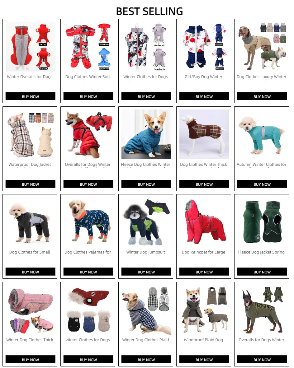 Winter Dog Clothes Thick Fleece Warm Dog Clothing Winter Dog  Jacket Reflective Adjustable Belly Quilted Dog Coat Removable Hood