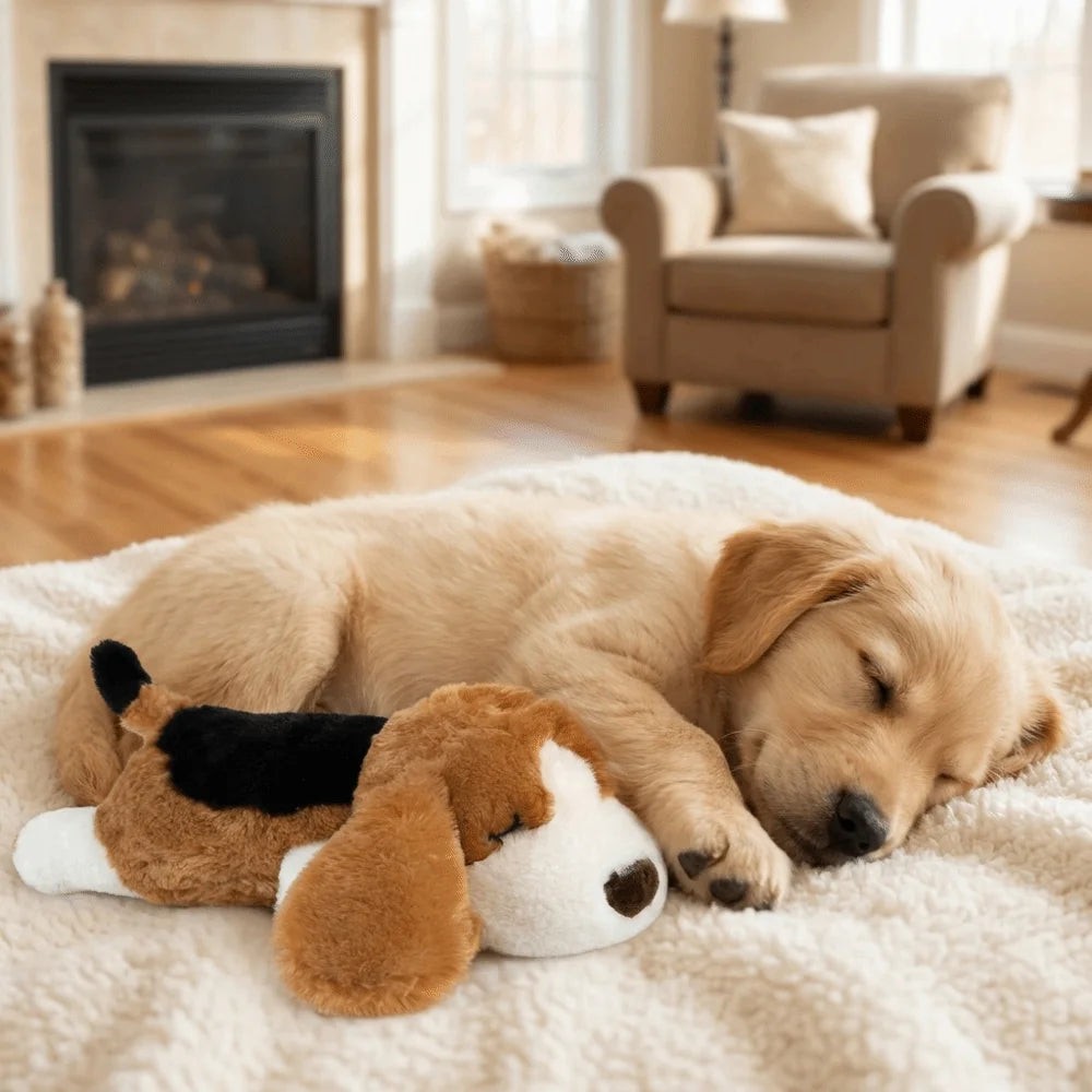 Interactive Soft Pet Soothing Realistic Heartbeat Simulation Anxiety Relief Dog Comfortable Dog Heartbeat Pet Soothing