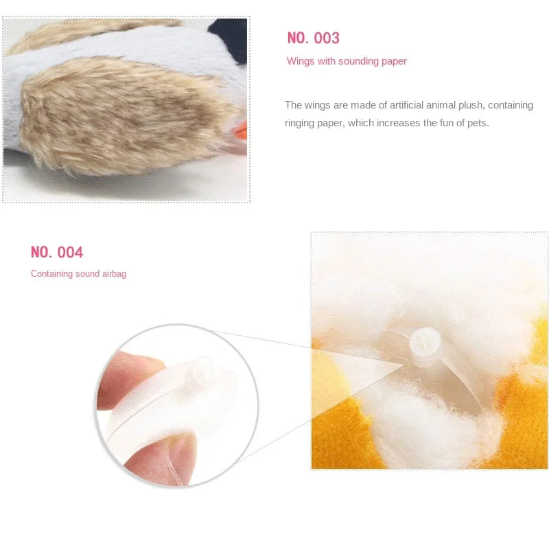 Cute Plush Duck Sound Toy Stuffed Squeaky Animal Squeak Dog Toy Cleaning Tooth Dog Chew Rope Toys Pet Dog Toys