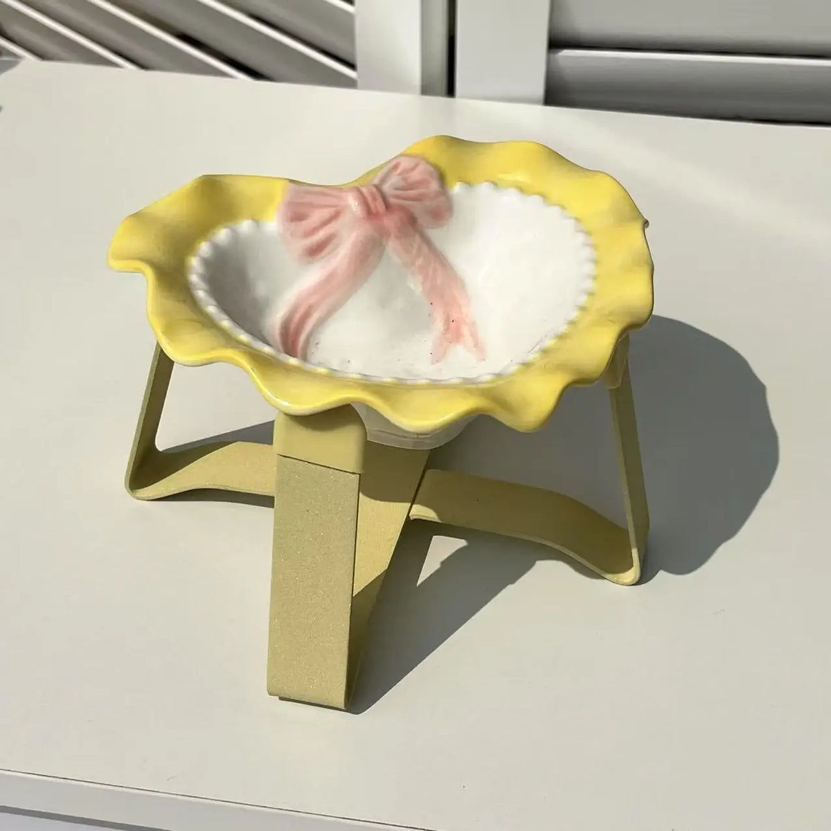 Love Cat Bowls Large Caliber Ceramic Bowl Pets Cute Puppies Kittens Pets Protecting The Neck Rice Bowl Cat Accessories Gifts