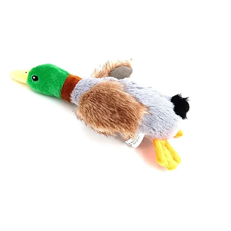 Cute Plush Duck Sound Toy Stuffed Squeaky Animal Squeak Dog Toy Cleaning Tooth Dog Chew Rope Toys Pet Dog Toys
