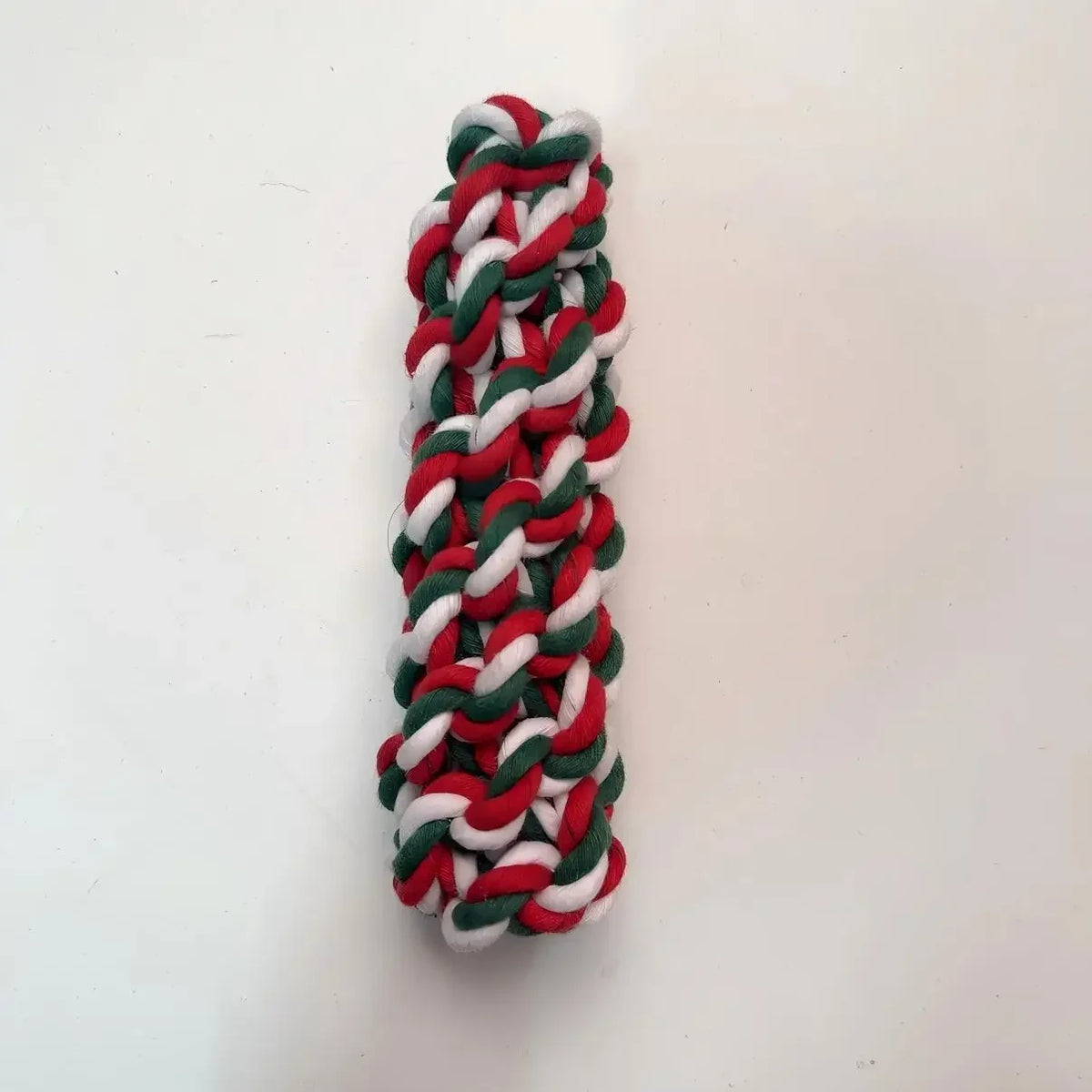 Christmas Dog Knot Toy Teeth Grinding Cotton Rope Dog Toy Love Cane Pet Toy Christmas Decoration Toy