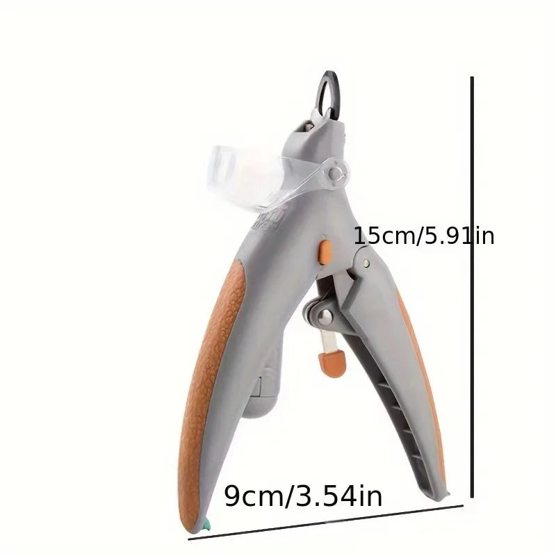 LED Pet Nail Clippers with Safety Guard, Professional Dog Cat Nail Trimmer Kit, Rechargeable Quiet Grooming Tool for Small Medium Dogs
