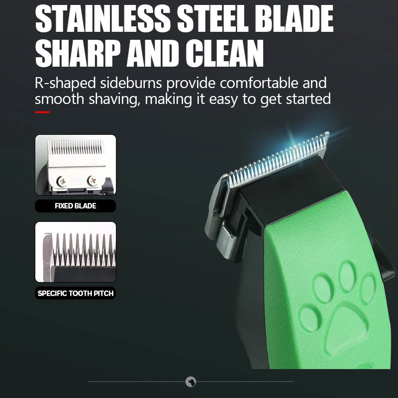 KEMEI Dog Clippers for Grooming Low Noise Professional Pet Kit Cordless Electric Dog Hair Trimmer for Thick Coat High Power
