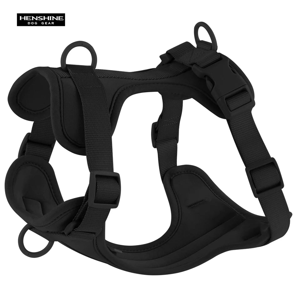 Double Dog Leash PVC Comfortable and Breathable Dog Harness and Leash Set Adjustable Chest Strap Collars - Harnesses & Leashes
