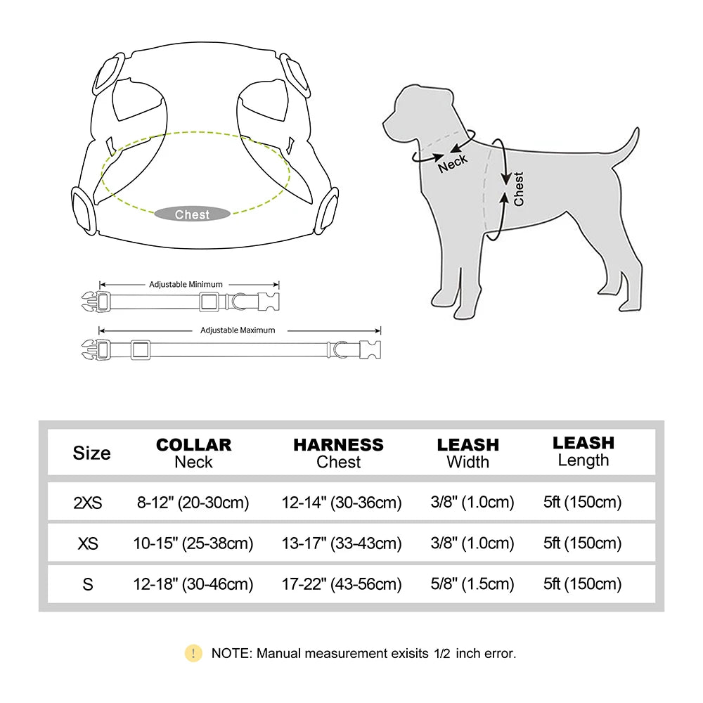 Small Dog Collar Harness Leash Set Cute Dog Collars With Bowknot Adjustable Pet Harnesses Vest for Small Medium Dogs Chihuahua