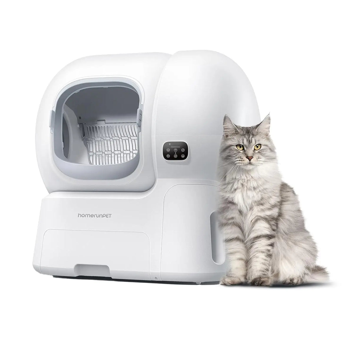 Self Cleaning Litter Box - 106L Ultra Large Automatic Cat Litter Box with Physical Anti-Pinch Safety, Auto Refill &, Customized