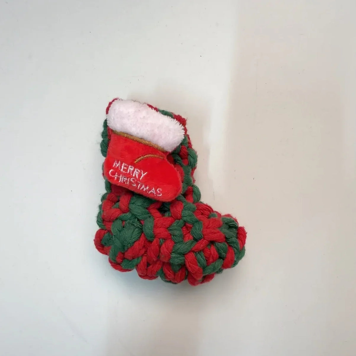 Christmas Dog Knot Toy Teeth Grinding Cotton Rope Dog Toy Love Cane Pet Toy Christmas Decoration Toy